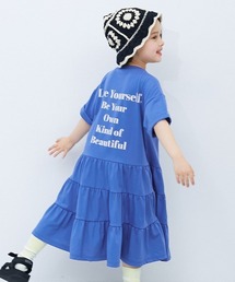 devirock（デビロック）の「姉妹で着られる 裾ティアード バックプリント ワンピース（ワンピース）」