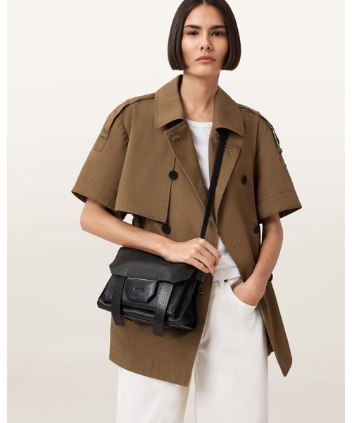 ALLSAINTS（オールセインツ）の「URSA MINI LEATHER CROSSBODY BAG | URSA ミニ レザー クロスボディ バッグ（ショルダーバッグ・レディース・ブラック・ONE SIZE）」の2枚目の写真