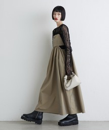 Lui's（ルイス）の「ウエスト切替ギャザーキャミワンピース（ワンピース）」