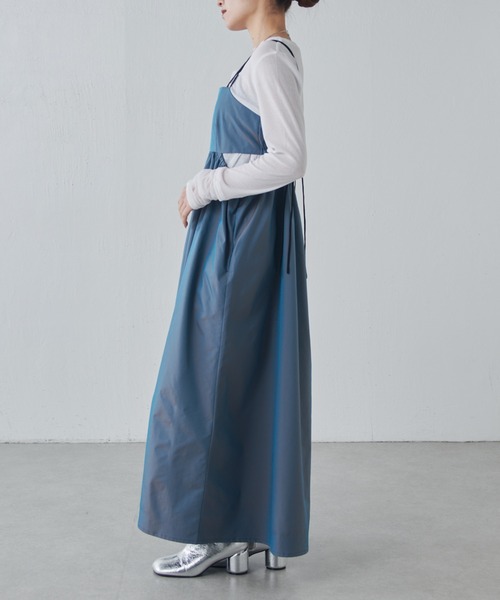 Lui's（ルイス）の「ウエスト切替ギャザーキャミワンピース（ワンピース・レディース・ベージュ/ブルー/ブラック・FREE）」の14枚目の写真