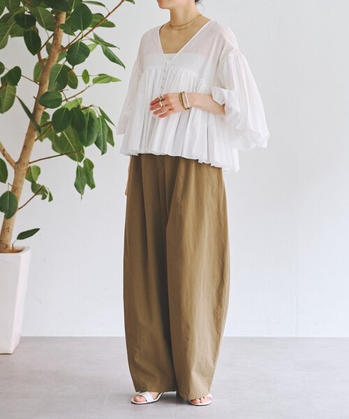BEARDSLEY（ビアズリー）の「コットンバレルパンツ（その他パンツ・レディース・ホワイト/キャメル/グレー・1/0/2）」の15枚目の写真