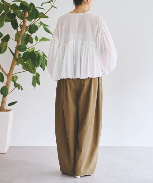 BEARDSLEY（ビアズリー）の「コットンバレルパンツ（その他パンツ・レディース・ホワイト/キャメル/グレー・1/0/2）」の16枚目の写真