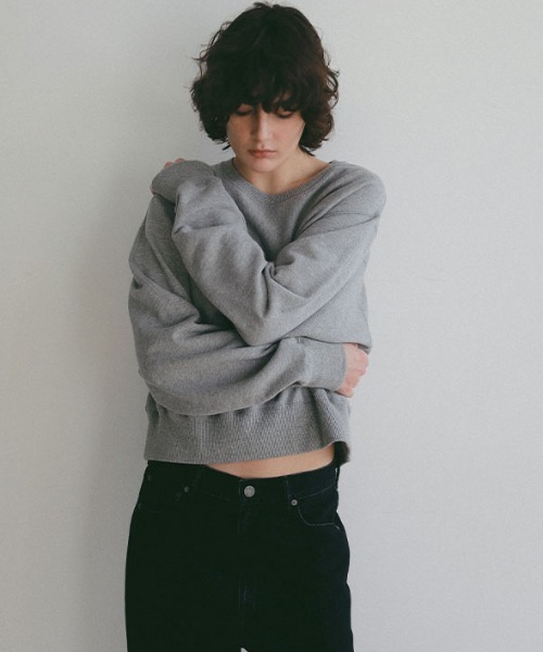 ETRE TOKYO（エトレトウキョウ）の「コンパクトスウェットシャツ（スウェット・レディース・グレー/ライトブルー/ベージュ・FREE）」の2枚目の写真