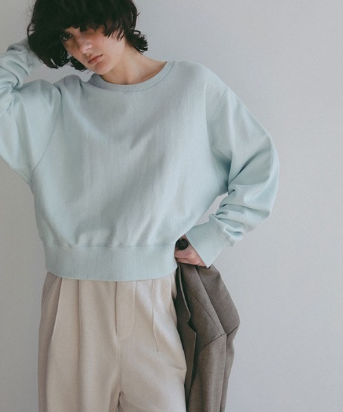 ETRE TOKYO（エトレトウキョウ）の「コンパクトスウェットシャツ（スウェット・レディース・グレー/ライトブルー/ベージュ・FREE）」の3枚目の写真