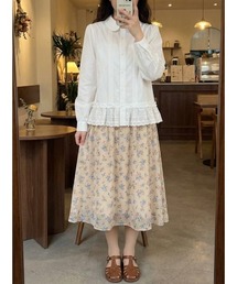 nonomi（ノノミ）の「ピンタック×裾レース切替 丸襟クラシカルブラウス（シャツ/ブラウス）」