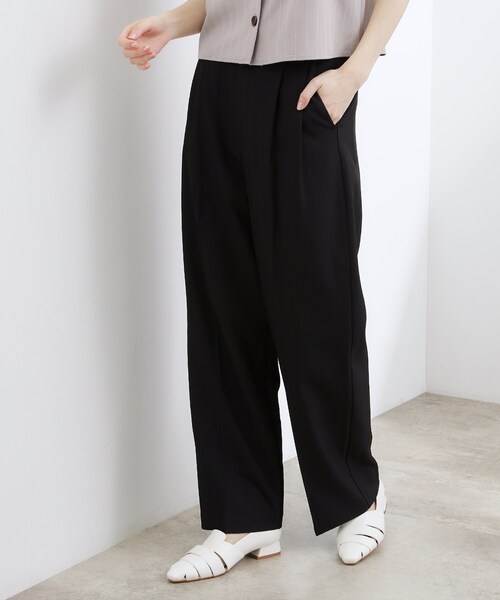 grove（グローブ）の「リネンライクストライプワイドパンツ（その他パンツ・レディース・ネイビー系2/ブラック/ベージュ系2・01/05/04/03/02）」の4枚目の写真