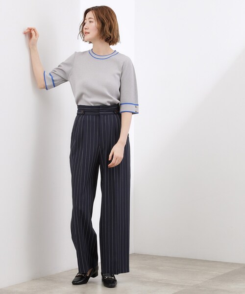 grove（グローブ）の「リネンライクストライプワイドパンツ（その他パンツ・レディース・ネイビー系2/ブラック/ベージュ系2・01/05/04/03/02）」の13枚目の写真