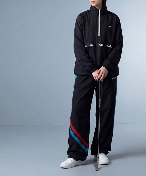 antiqua(アンティカ)の「配色 ハーフジップ トップス(その他トップス・レディース・カーキ/ブラック・ONESIZE)」の4枚目の写真