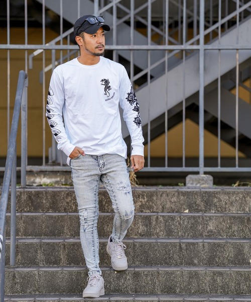 adamsJUGGLER(アダムスジャグラー)の「RTEGタトゥーロンティー(Tシャツ/カットソー・メンズ・ブラック/ホワイト・XL/L/M/S/XXL)」の3枚目の写真