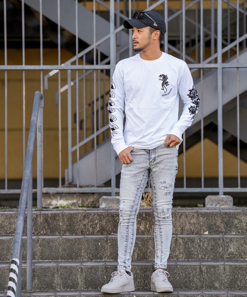 adamsJUGGLER(アダムスジャグラー)の「RTEGタトゥーロンティー(Tシャツ/カットソー・メンズ・ブラック/ホワイト・XL/L/M/S/XXL)」の5枚目の写真