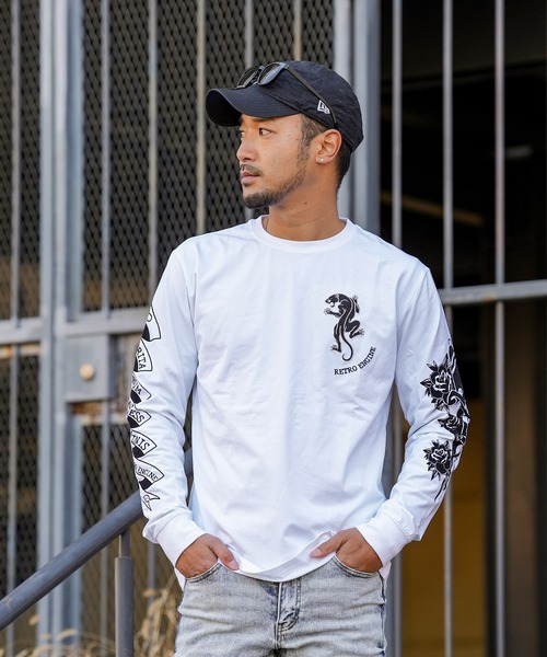 adamsJUGGLER(アダムスジャグラー)の「RTEGタトゥーロンティー(Tシャツ/カットソー・メンズ・ブラック/ホワイト・XL/L/M/S/XXL)」の12枚目の写真