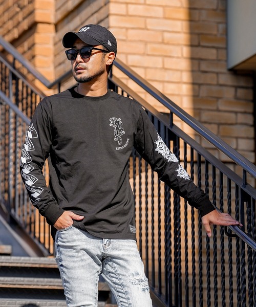 adamsJUGGLER(アダムスジャグラー)の「RTEGタトゥーロンティー(Tシャツ/カットソー・メンズ・ブラック/ホワイト・XL/L/M/S/XXL)」の17枚目の写真