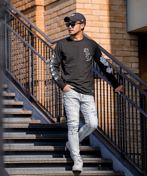 adamsJUGGLER(アダムスジャグラー)の「RTEGタトゥーロンティー(Tシャツ/カットソー・メンズ・ブラック/ホワイト・XL/L/M/S/XXL)」の6枚目の写真