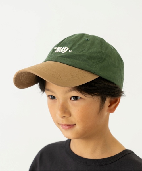 and D. petit main（アンドディープティマイン）の「【Dセレクト】SUNDAY配色キャップ（キャップ・キッズ・レモンイエロー/グリーン・F）」の2枚目の写真