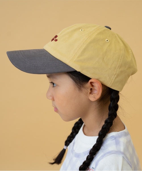 and D. petit main（アンドディープティマイン）の「【Dセレクト】SUNDAY配色キャップ（キャップ・キッズ・レモンイエロー/グリーン・F）」の11枚目の写真