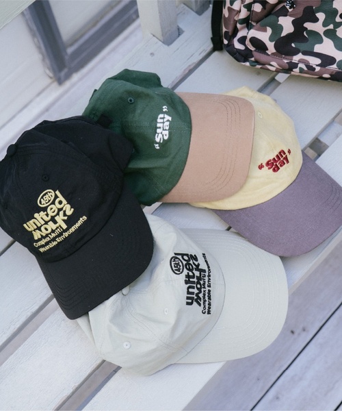 and D. petit main（アンドディープティマイン）の「【Dセレクト】SUNDAY配色キャップ（キャップ・キッズ・レモンイエロー/グリーン・F）」の4枚目の写真