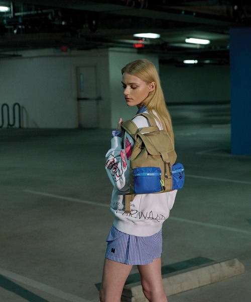 MSGM（エムエスジーエム）の「【MSGM×LeSportsac】Voyager Backpack（バックパック/リュック・レディース・カーキ・ONE SIZE）」の9枚目の写真