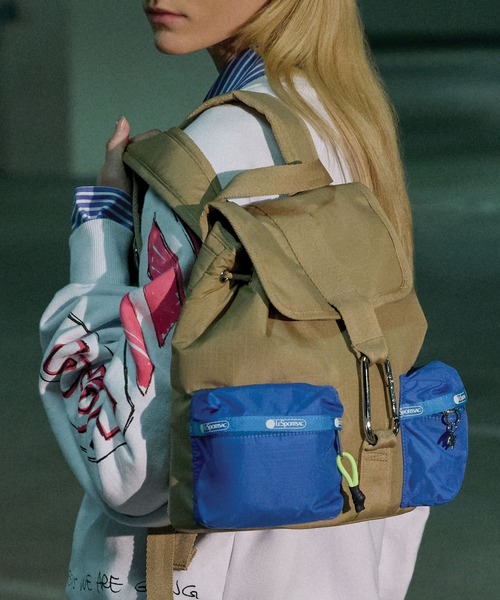 MSGM（エムエスジーエム）の「【MSGM×LeSportsac】Voyager Backpack（バックパック/リュック・レディース・カーキ・ONE SIZE）」の10枚目の写真