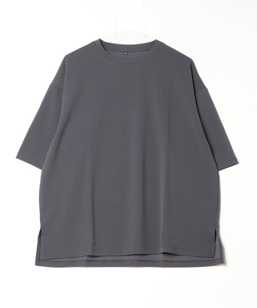 ARCADE（アーケード）の「身にまとうUVケア！梨地素材 クルーネックオーバーサイズ半袖カットソー（Tシャツ/カットソー・メンズ・ブラック/アイボリー/チャコール/ダークグリーン/ブルーグレー/カーキ・L/M/LL）」の22枚目の写真