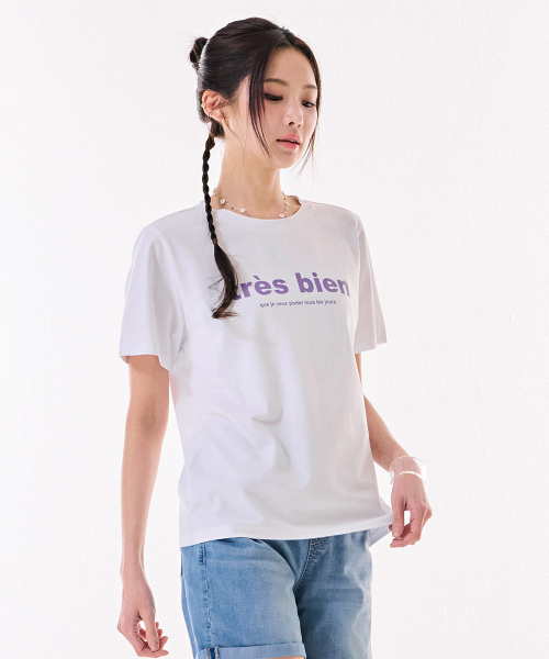 CHASECULT(チェイスカルト)の「レディースエッセンシャルレタリング半袖Tシャツ-DBZG5854C01(Tシャツ/カットソー・レディース・ホワイト・85/90/95)」の5枚目の写真