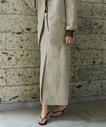 plage | R’IAM BALI 麻混ツイード スカート(スカート)