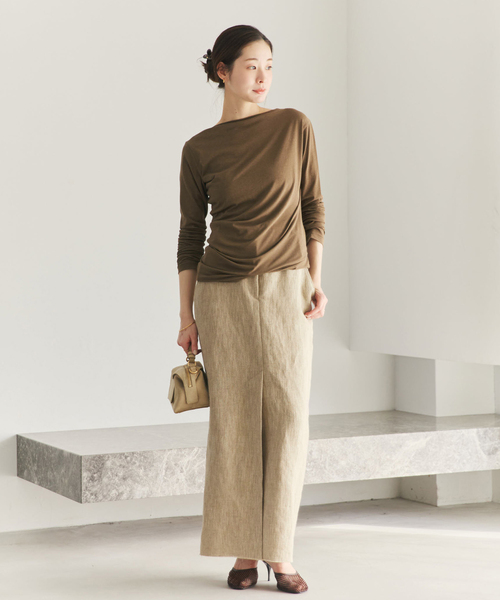 plage（プラージュ）の「R’IAM BALI 麻混ツイード スカート（スカート・レディース・ベージュ・38/36/34）」の21枚目の写真