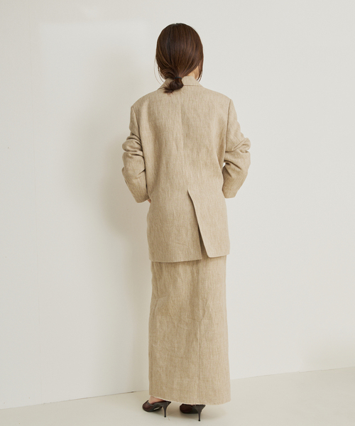 plage（プラージュ）の「R’IAM BALI 麻混ツイード スカート（スカート・レディース・ベージュ・38/36/34）」の3枚目の写真