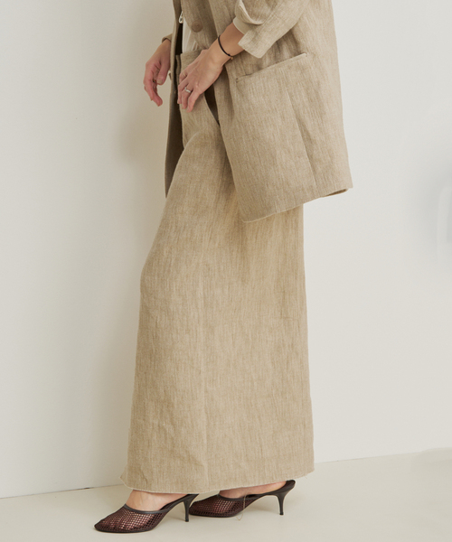 plage（プラージュ）の「R’IAM BALI 麻混ツイード スカート（スカート・レディース・ベージュ・38/36/34）」の6枚目の写真