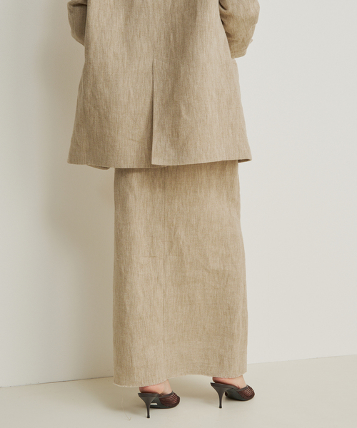 plage（プラージュ）の「R’IAM BALI 麻混ツイード スカート（スカート・レディース・ベージュ・38/36/34）」の8枚目の写真