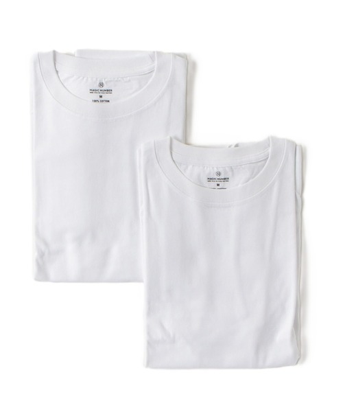 MAGIC NUMBER(マジック ナンバー)の「【MAGIC NUMBER】COTTON 2PAC T-SHIRT(Tシャツ/カットソー・メンズ・ブラック/ホワイト・MEDIUM/X-LARGE/LARGE)」の1枚目の写真