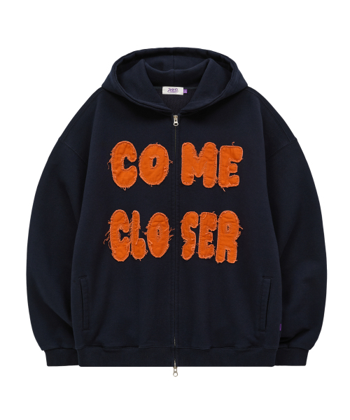 HOODHOOD（フッドフッド）の「COME CLOSER アプリケ フードパーカー ネイビー（パーカー・レディース・その他・1/2）」の5枚目の写真