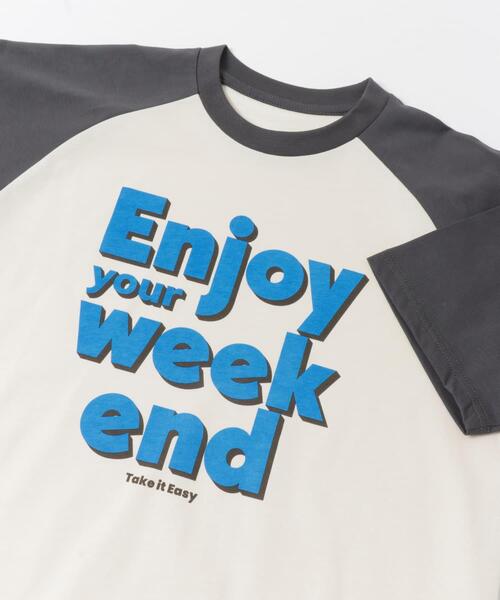 URBAN RESEARCH DOORS(アーバンリサーチドアーズ)の「ロゴプリントラグランTシャツ(KIDS)(Tシャツ/カットソー・キッズ・グリーン系その他/チャコールグレー・120/135)」の11枚目の写真