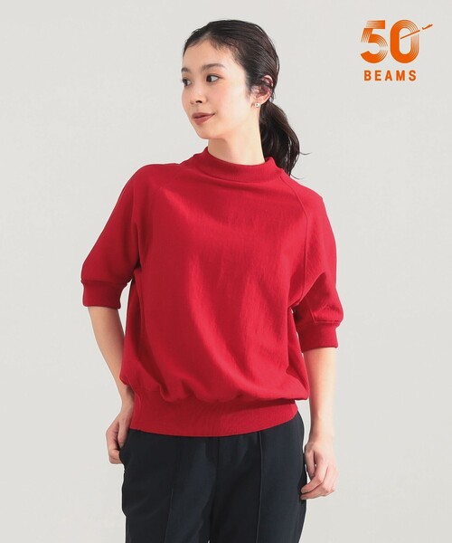 AK+1 by EFFE BEAMS スウェット レディース AK+1 / モックネック ハーフスリーブ スウェット（スウェット）｜Demi