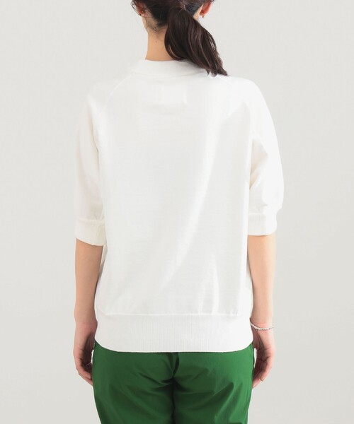 Demi-Luxe BEAMS(デミルクス ビームス)の「【8/6値下げ】AK+1 / モックネック ハーフスリーブ スウェット(スウェット・レディース・レッド/オフホワイト・ONE SIZE)」の7枚目の写真