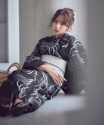 メンズ浴衣3点セット（浴衣・帯・下駄）（浴衣）｜sugar nine