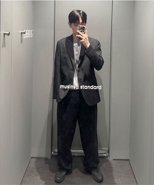 MUSINSA STANDARD（ムシンサスタンダード）の「ヘンリーネックTシャツ [ミディアムグレー]（Tシャツ/カットソー・メンズ・その他・SMALL/MEDIUM/LARGE/X-LARGE/2XL/3XL）」の5枚目の写真