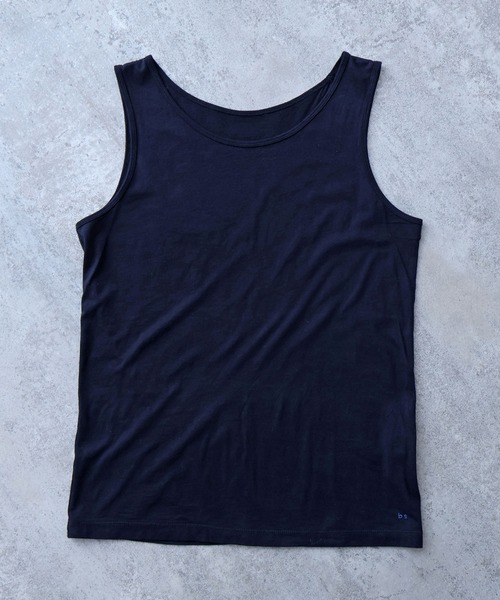bulle de savon(ビュルデサボン)の「△コットン/モダール 40/1天竺 タンクトップ(Tシャツ/カットソー・レディース・ベージュ/グレー/ブラック・FREE)」の1枚目の写真