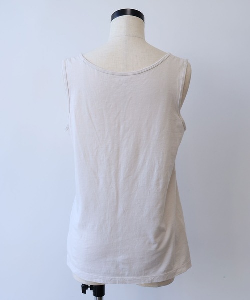 bulle de savon(ビュルデサボン)の「△コットン/モダール 40/1天竺 タンクトップ(Tシャツ/カットソー・レディース・ベージュ/グレー/ブラック・FREE)」の15枚目の写真