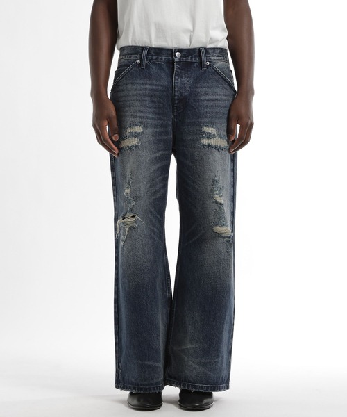 HARE（ハレ）の「クラッシュフェードデニムパンツ(HARE)（デニムパンツ・メンズ・ブルー/ブラック・SMALL/MEDIUM）」の13枚目の写真