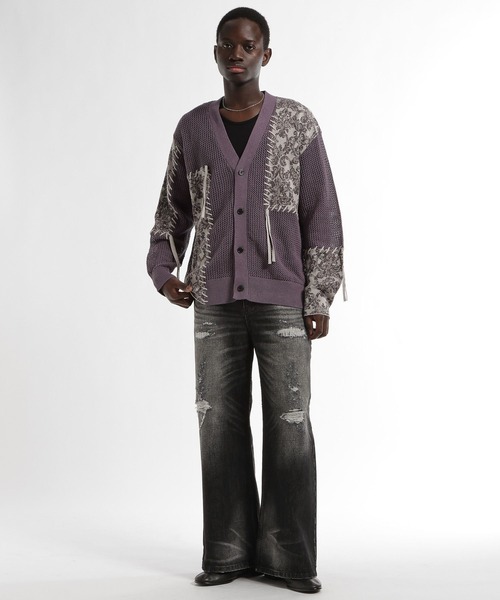 HARE（ハレ）の「クラッシュフェードデニムパンツ(HARE)（デニムパンツ・メンズ・ブルー/ブラック・SMALL/MEDIUM）」の3枚目の写真