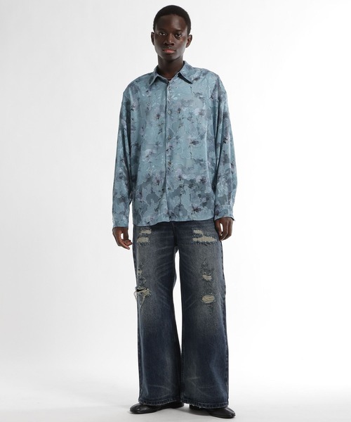 HARE（ハレ）の「クラッシュフェードデニムパンツ(HARE)（デニムパンツ・メンズ・ブルー/ブラック・SMALL/MEDIUM）」の8枚目の写真
