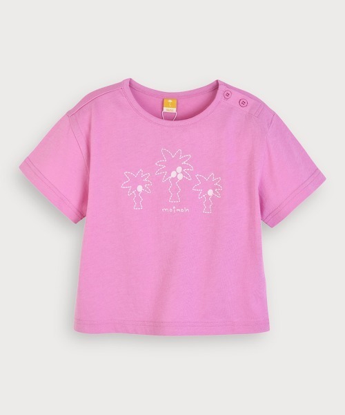 moimoln(モイモルン)の「【SOFT&】シンプルステッチ半袖Tシャツ(Tシャツ/カットソー・キッズ・イエロー/グリーン/ピンク・90cm/100cm/120cm/130cm/110cm)」の3枚目の写真
