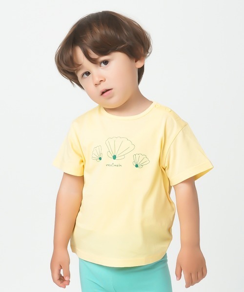 moimoln(モイモルン)の「【SOFT&】シンプルステッチ半袖Tシャツ(Tシャツ/カットソー・キッズ・イエロー/グリーン/ピンク・90cm/100cm/120cm/130cm/110cm)」の2枚目の写真