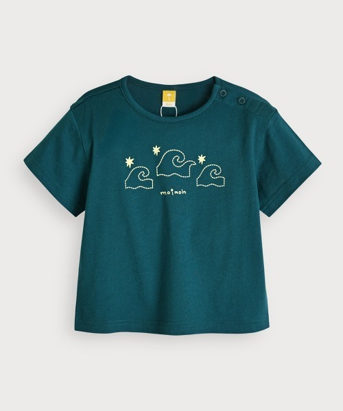 moimoln(モイモルン)の「【SOFT&】シンプルステッチ半袖Tシャツ(Tシャツ/カットソー・キッズ・イエロー/グリーン/ピンク・90cm/100cm/120cm/130cm/110cm)」の1枚目の写真