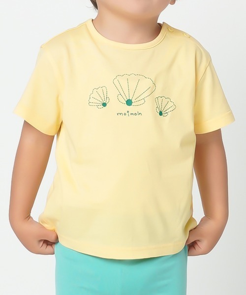 moimoln(モイモルン)の「【SOFT&】シンプルステッチ半袖Tシャツ(Tシャツ/カットソー・キッズ・イエロー/グリーン/ピンク・90cm/100cm/120cm/130cm/110cm)」の9枚目の写真