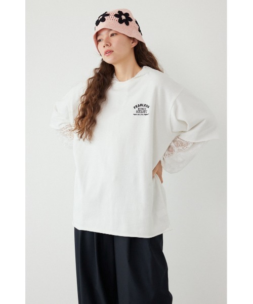 RODEO CROWNS WIDE BOWL(ロデオクラウンズワイドボウル)の「ミニ裏毛ハーフスリーブトップス(その他トップス・レディース・オフホワイト/ライトイエロー/チャコールグレー・FREE)」の11枚目の写真