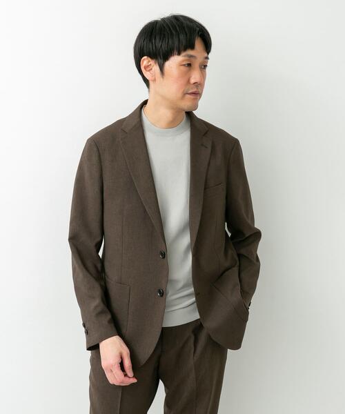 URBAN RESEARCH DOORS(アーバンリサーチドアーズ)の「LIFE STYLE TAILOR リネンライクコンフォータブルジャケット(その他アウター・メンズ・ブラウン系その他/グレー/ブルー系その他・MEDIUM/LARGE/SMALL/X-LARGE)」の4枚目の写真