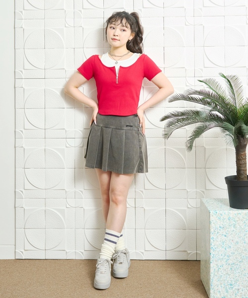 LOVETOXIC(ラブトキシック)の「【LTXC/抗菌防臭】オフショルレイヤードテレコT(Tシャツ/カットソー・キッズ・ブラック/ネイビー/レッド/オフホワイト・L:160cm/S:140cm/M:150cm/130cm)」の5枚目の写真