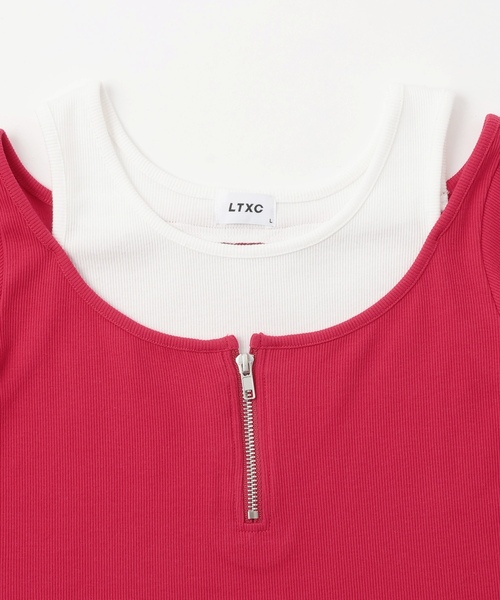 LOVETOXIC(ラブトキシック)の「【LTXC/抗菌防臭】オフショルレイヤードテレコT(Tシャツ/カットソー・キッズ・ブラック/ネイビー/レッド/オフホワイト・L:160cm/S:140cm/M:150cm/130cm)」の20枚目の写真