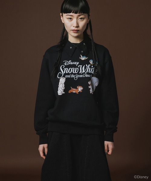NON TOKYO(ノントーキョー)の「Disney 『Snow White』 NON TOKYO PRINT PULLOVER SWEAT(ANIMALS)(スウェット・レディース・ブラック/グレー/ホワイト・1/2)」の3枚目の写真